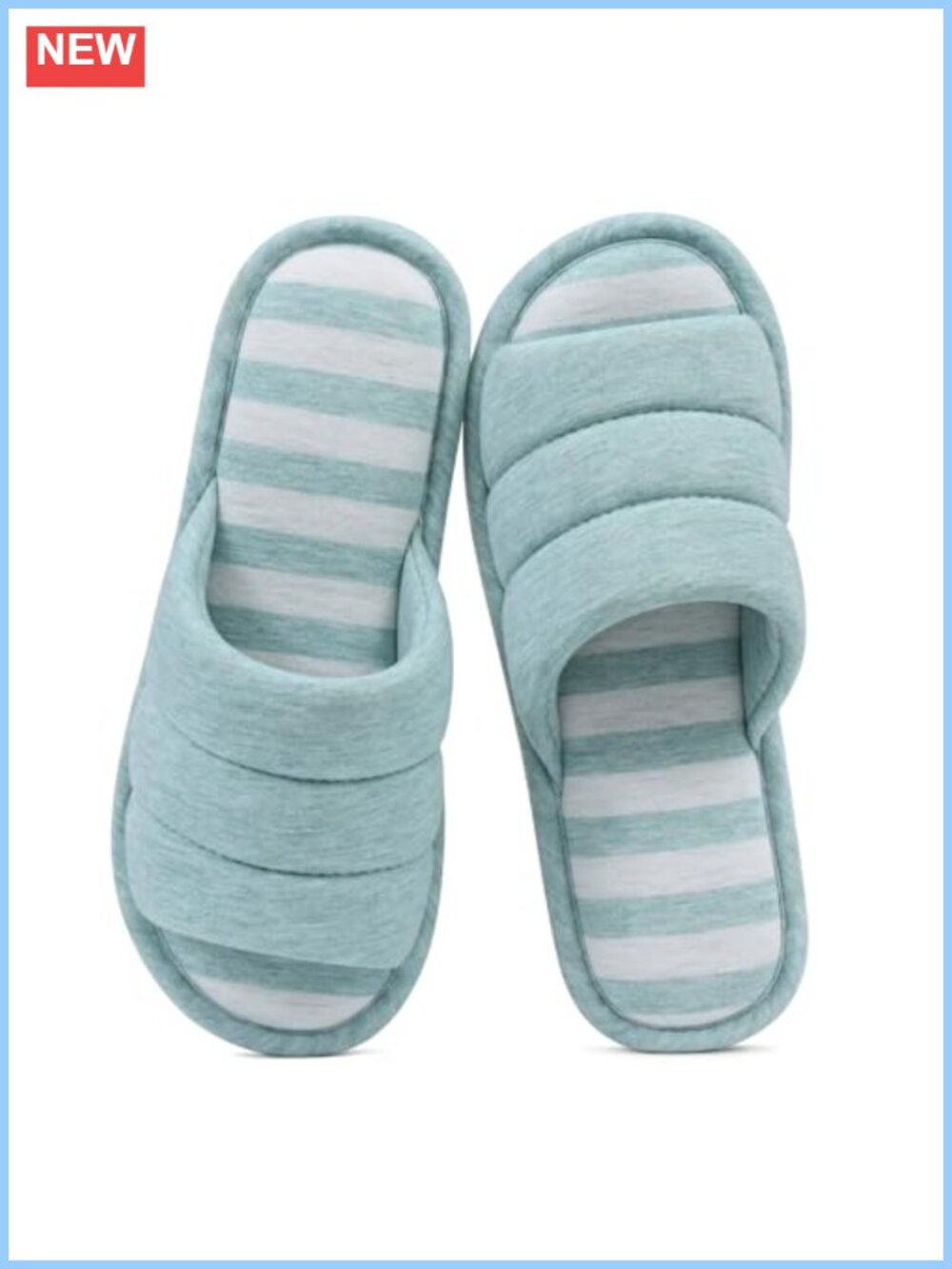 Memory Foam Open Toe House Slippers Breathable Lightweight Slip-On Women's Shoes
